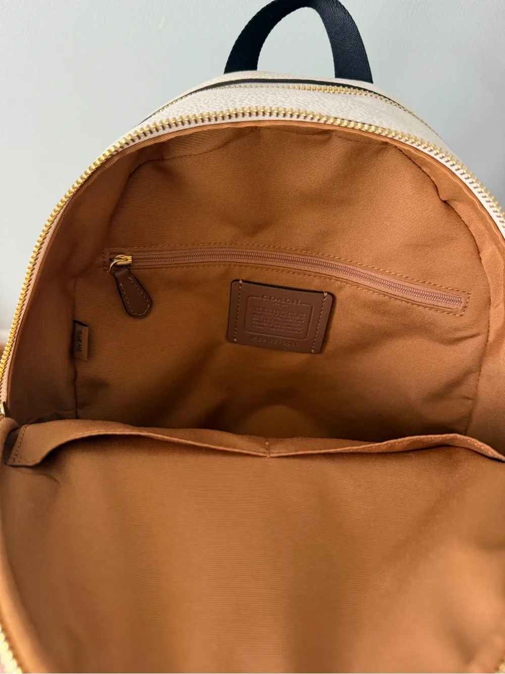 Coach Pebbled Leather Mini Backpack - Ivory Cream with Gold Hardware